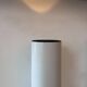 Pair of vintage cylindrical wall lights, matt white metal, Germany Erco 1976