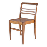 1950s side chair in beech wood by René Gabriel, France