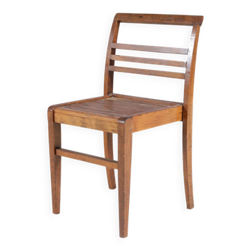 Chaise d'appoint des années 1950 en bois de hêtre par René Gabriel, France