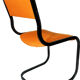 2 retro chairs with sled legs - vintage