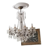 Chandelier bronze and cristal
