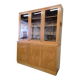 XL vintage wooden display cabinet / sideboard / wall unit