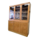 XL vintage wooden display cabinet / sideboard / wall unit