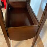 Tea table serving oval maid in mahogany brass marquetry
