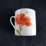 Coffee service 12 cups porcelain pattern poppy pottery of the Marais vintage 70s