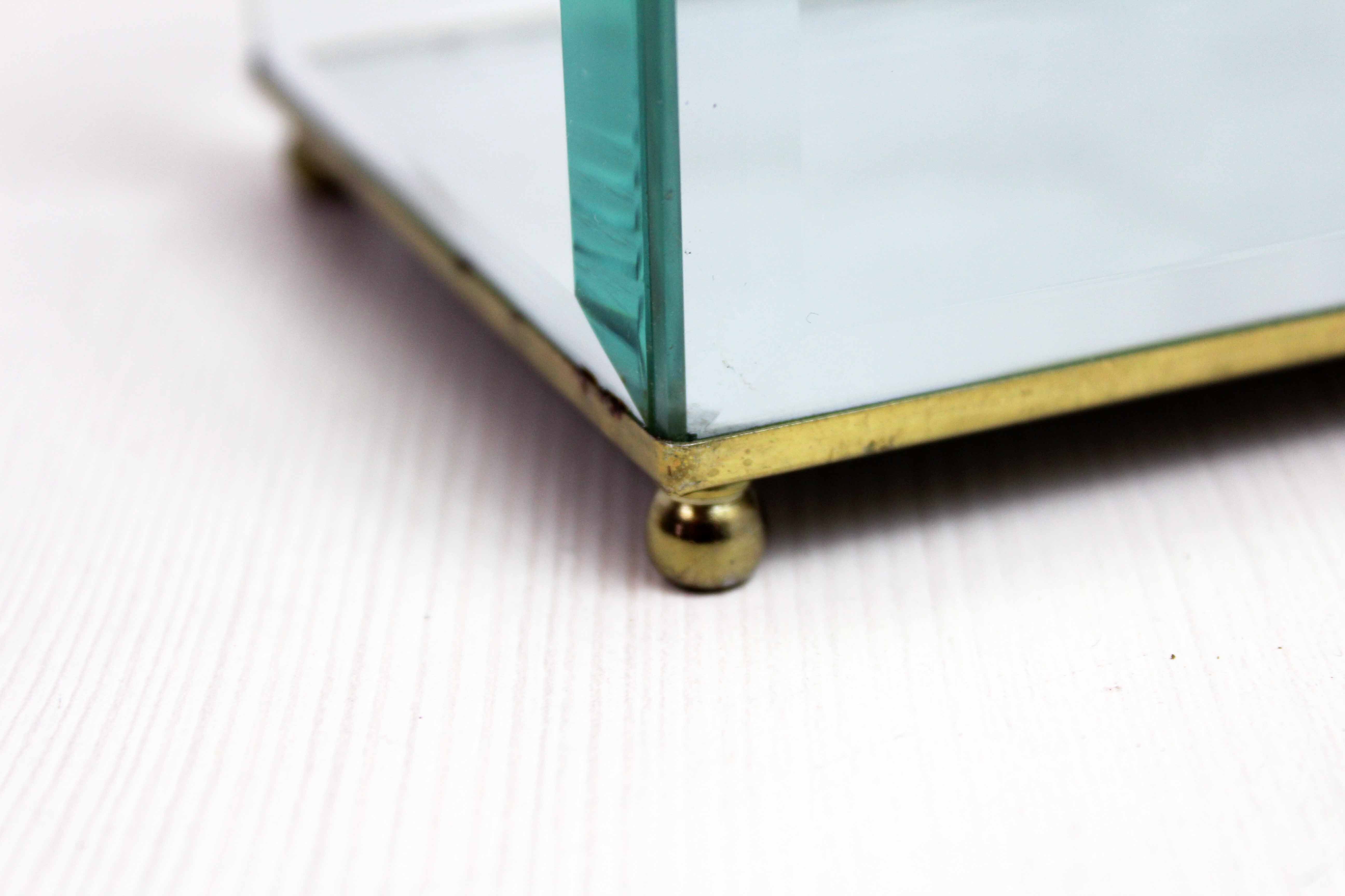 Beveled glass jewelry box