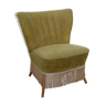 Cocktail chair with compass feet and original fabric