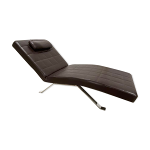 Méridienne Roche Bobois cuir marron