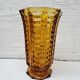 Amber glass vase
