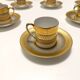 Set of Eleven Porcelain and Pure Gold Coffee Cups by Hutschenreuther, Germa