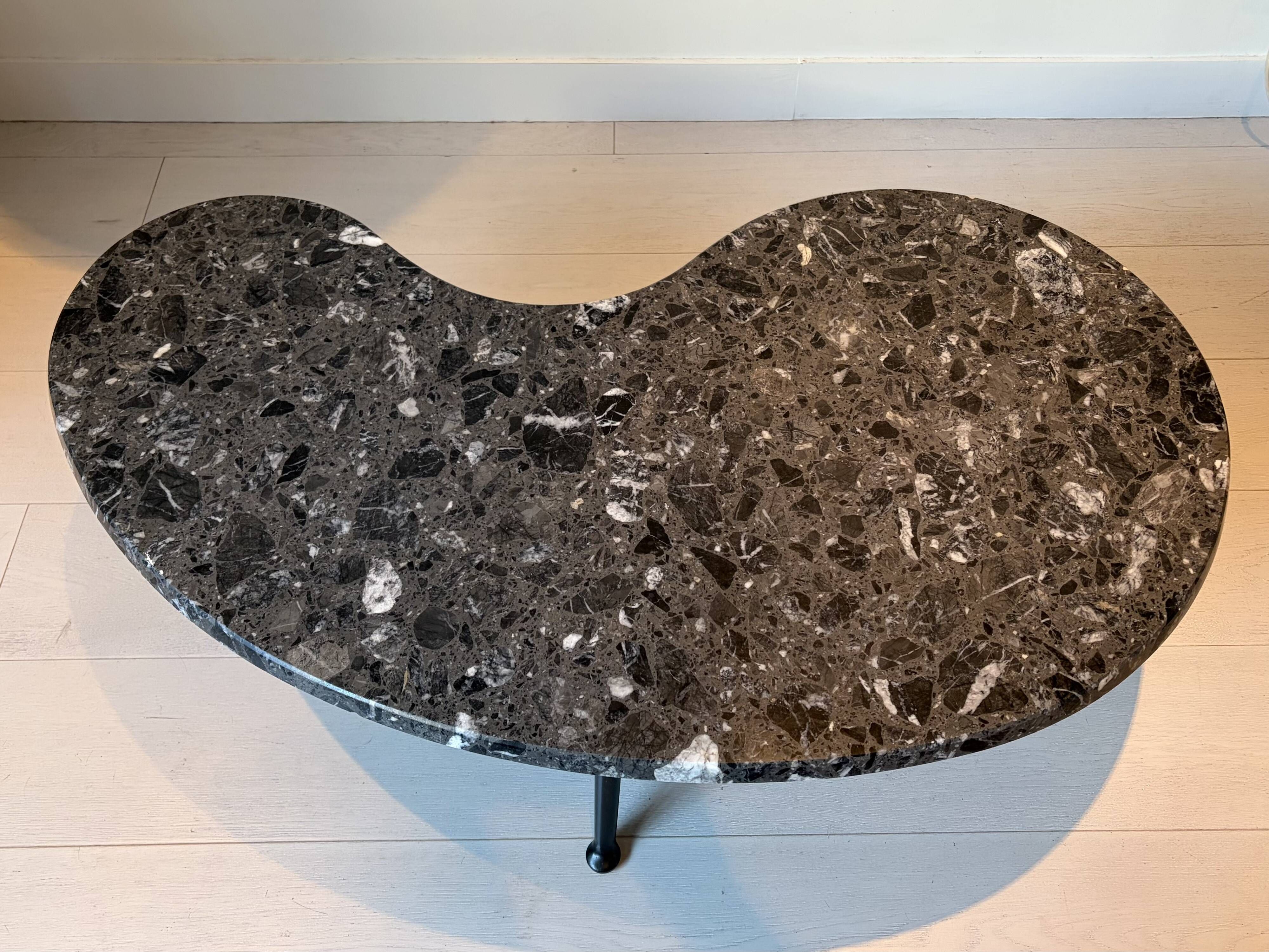 Tubble table by Pode/Leolux composite marble Grigio Carnico 50's style