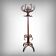 Large curved beech coat rack in the Thonet style – early 20th century