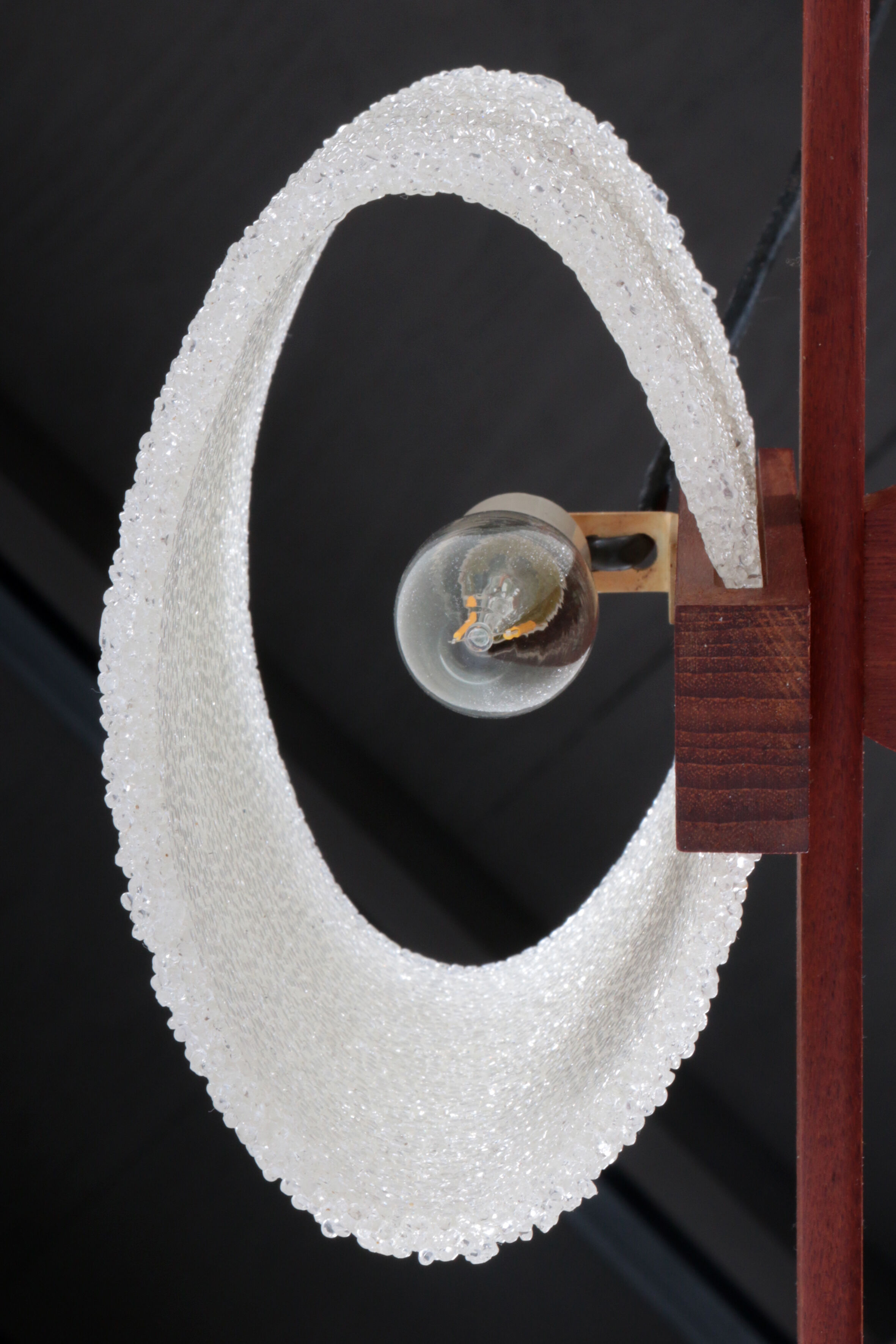 Scandinavian pendant light with resin caps, 1960