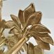 Pair of candlesticks solid brass vintage flowers