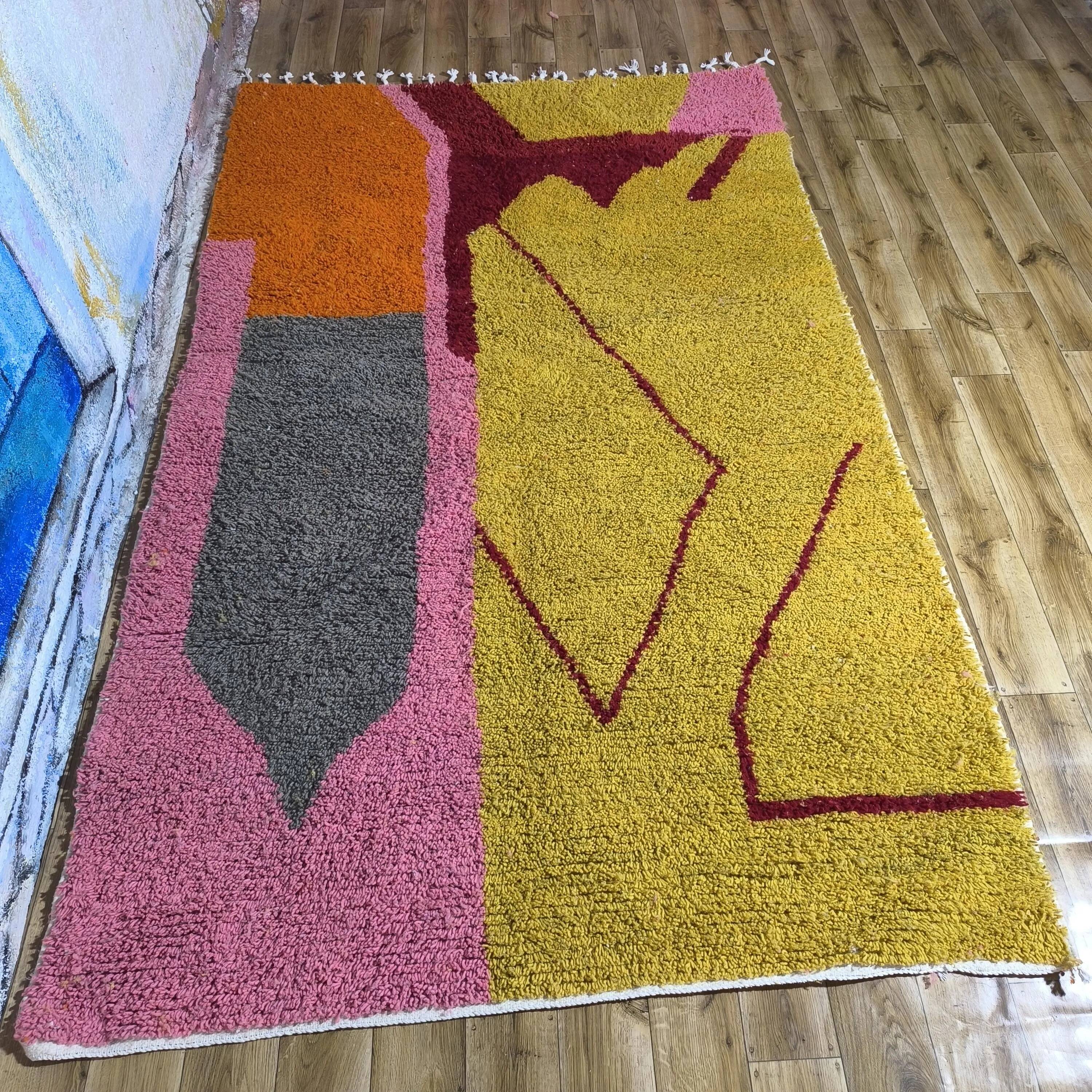 Traditional Moroccan wool rug 3 x 2 m