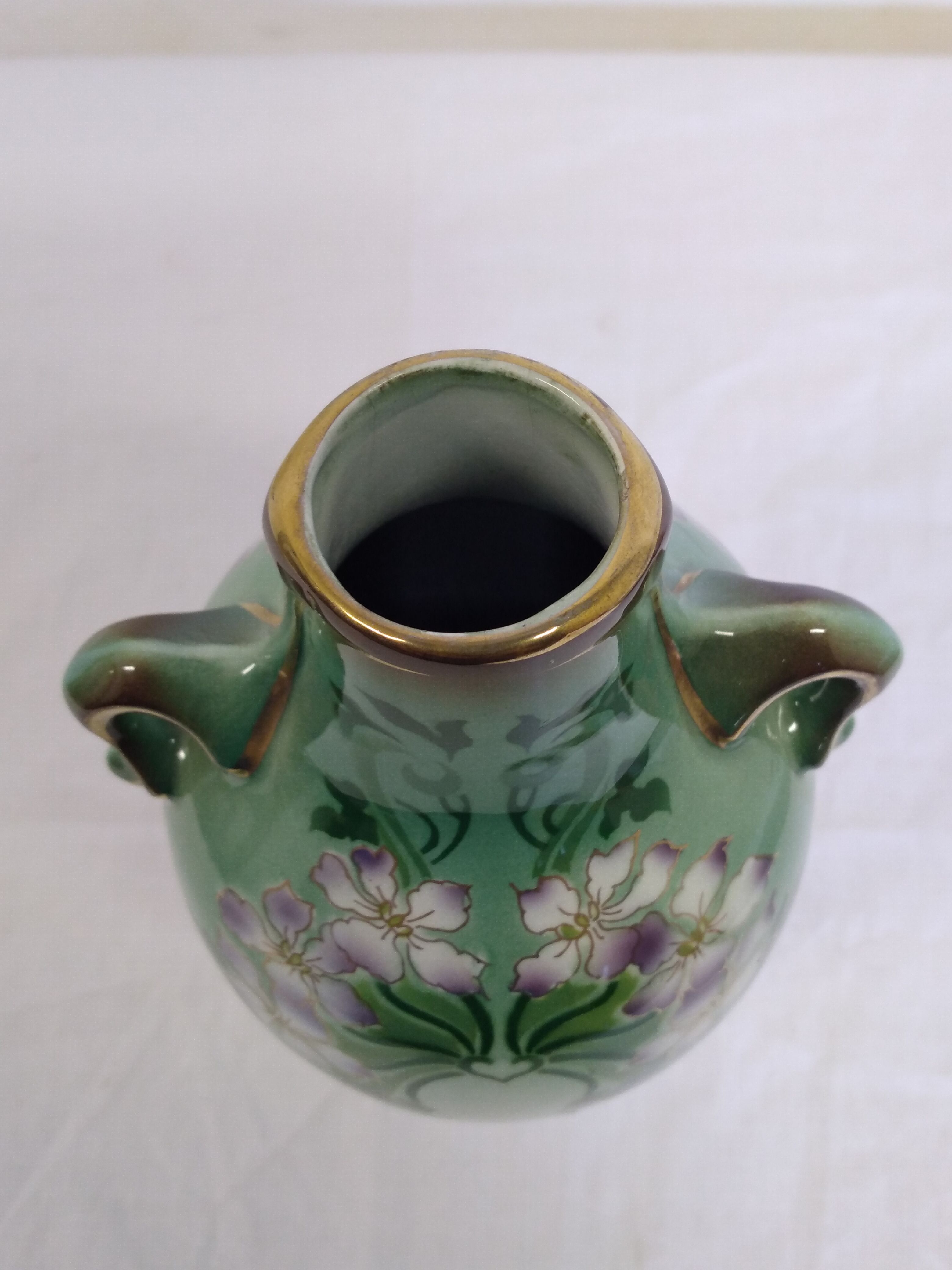 Vase faïence Saint-Amand hamage