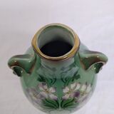 Saint-Amand hamage earthenware vase