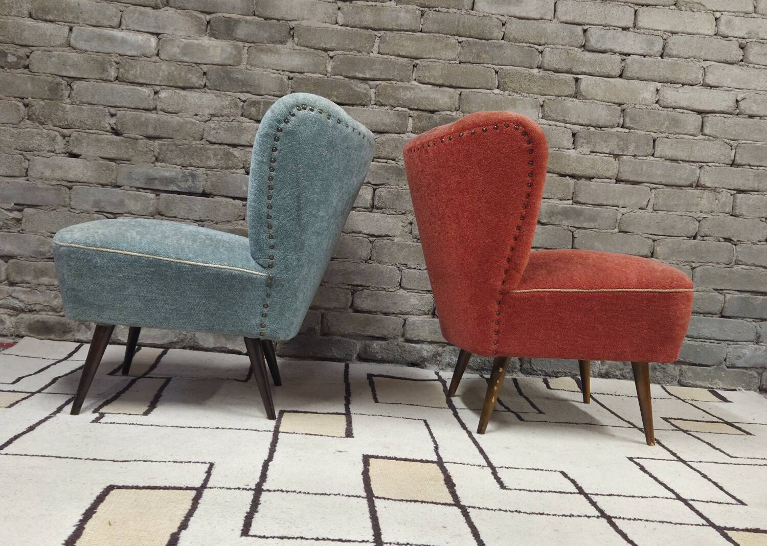 Pair of cocktail armchairs 1960