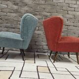 Pair of cocktail armchairs 1960