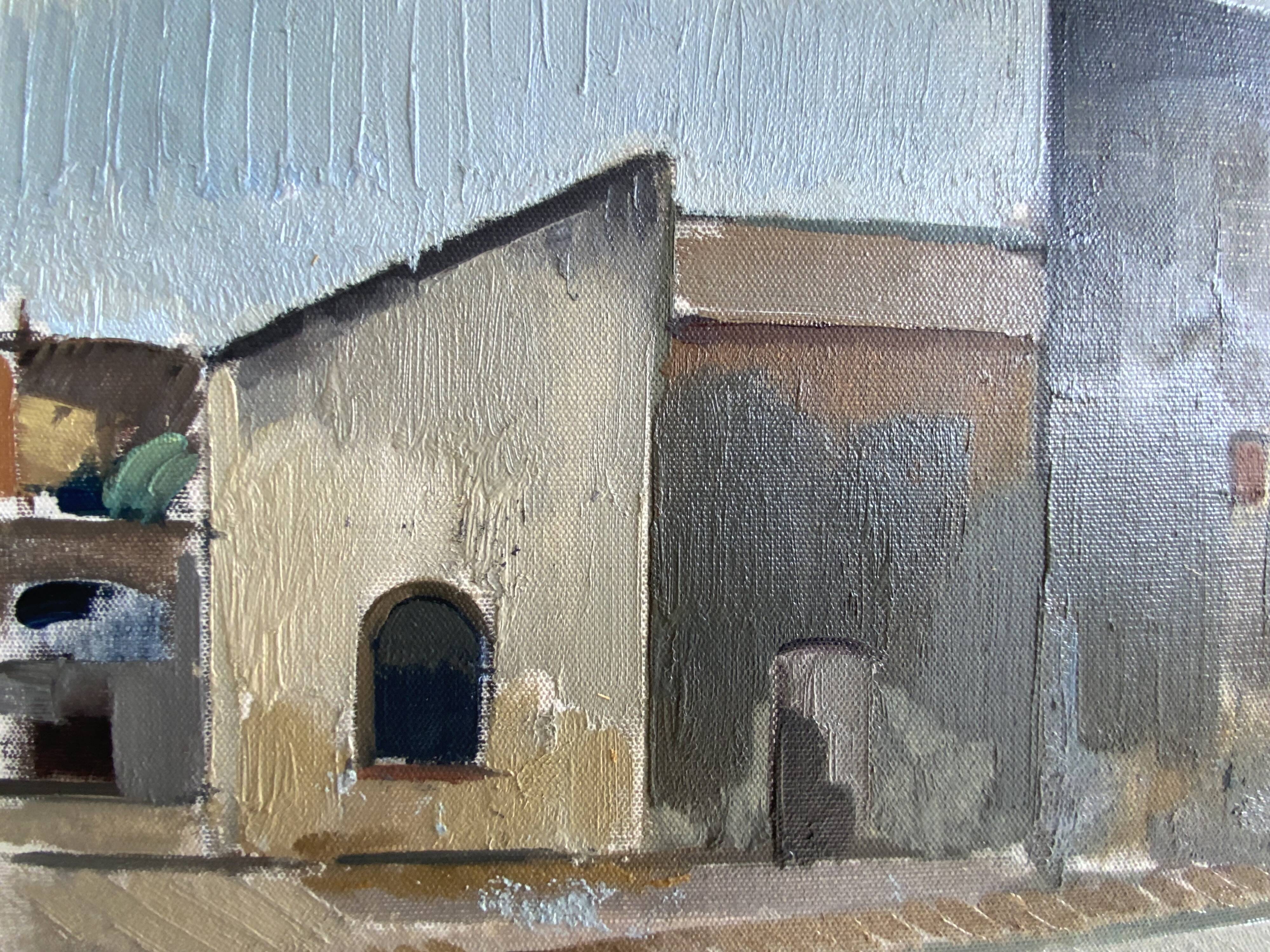 Huile sur toile vintage signée moderniste Gustav Adolf Johansson années 1960