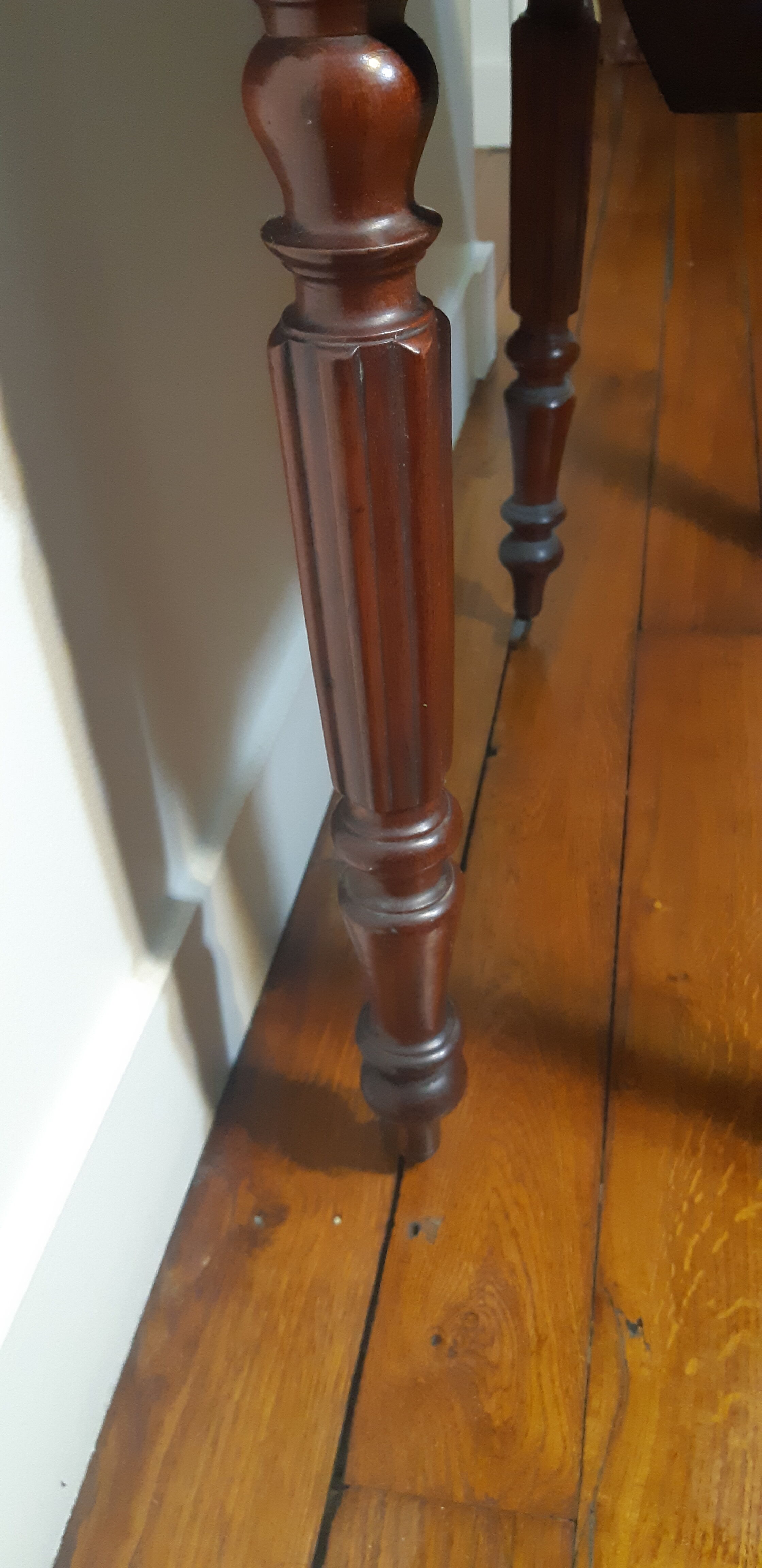 Small mahogany shuttered table
