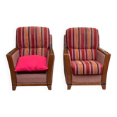 2 fauteuils inspiration art déco Cavel France années 2000
