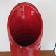Vase red ceramic roll 70s