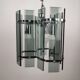 Mid-Century Suspension in Smoked Glass and Chrome Metal, Veca Style
