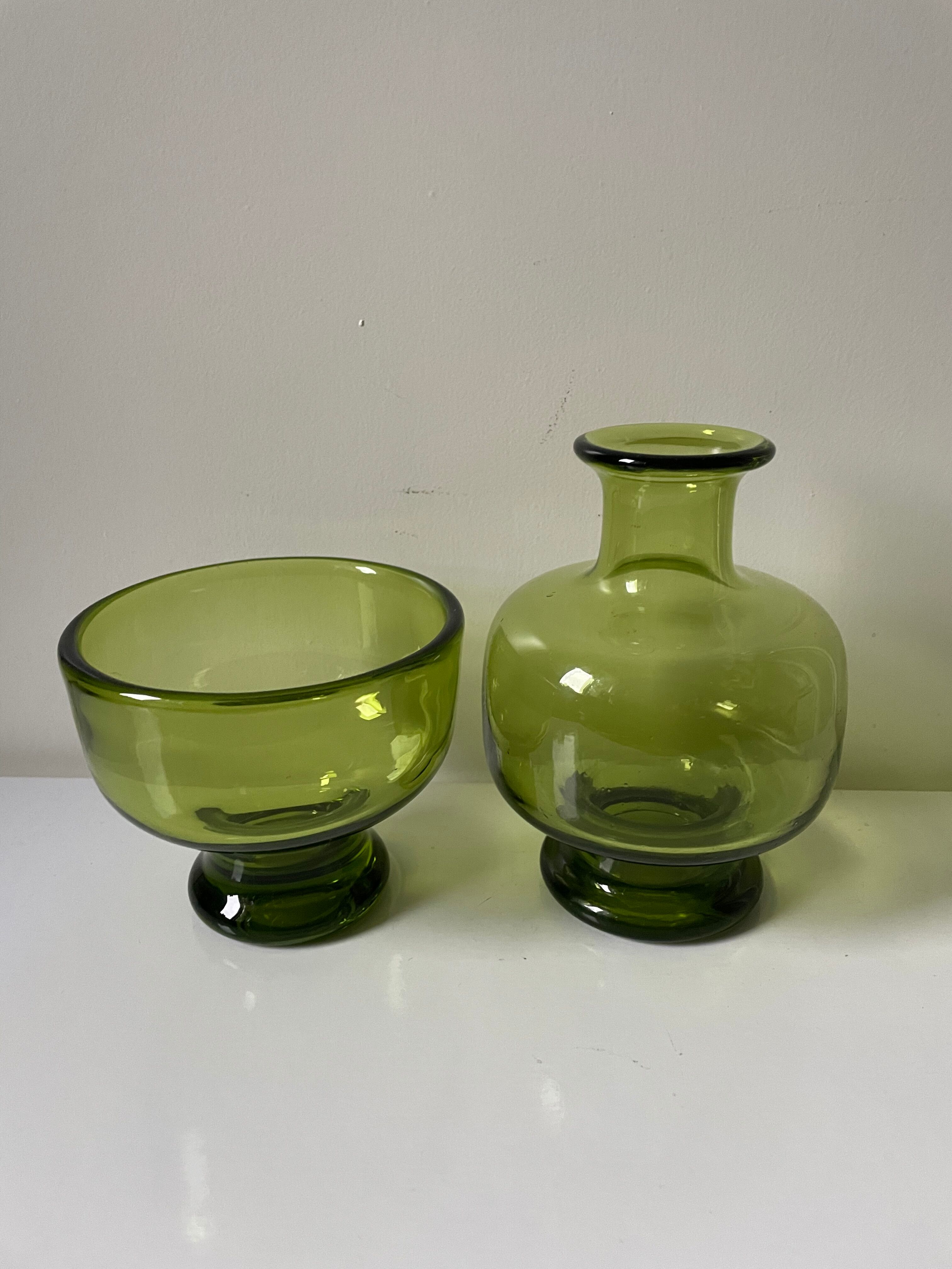 Pair of 1960’s danish glass by Per Lutken