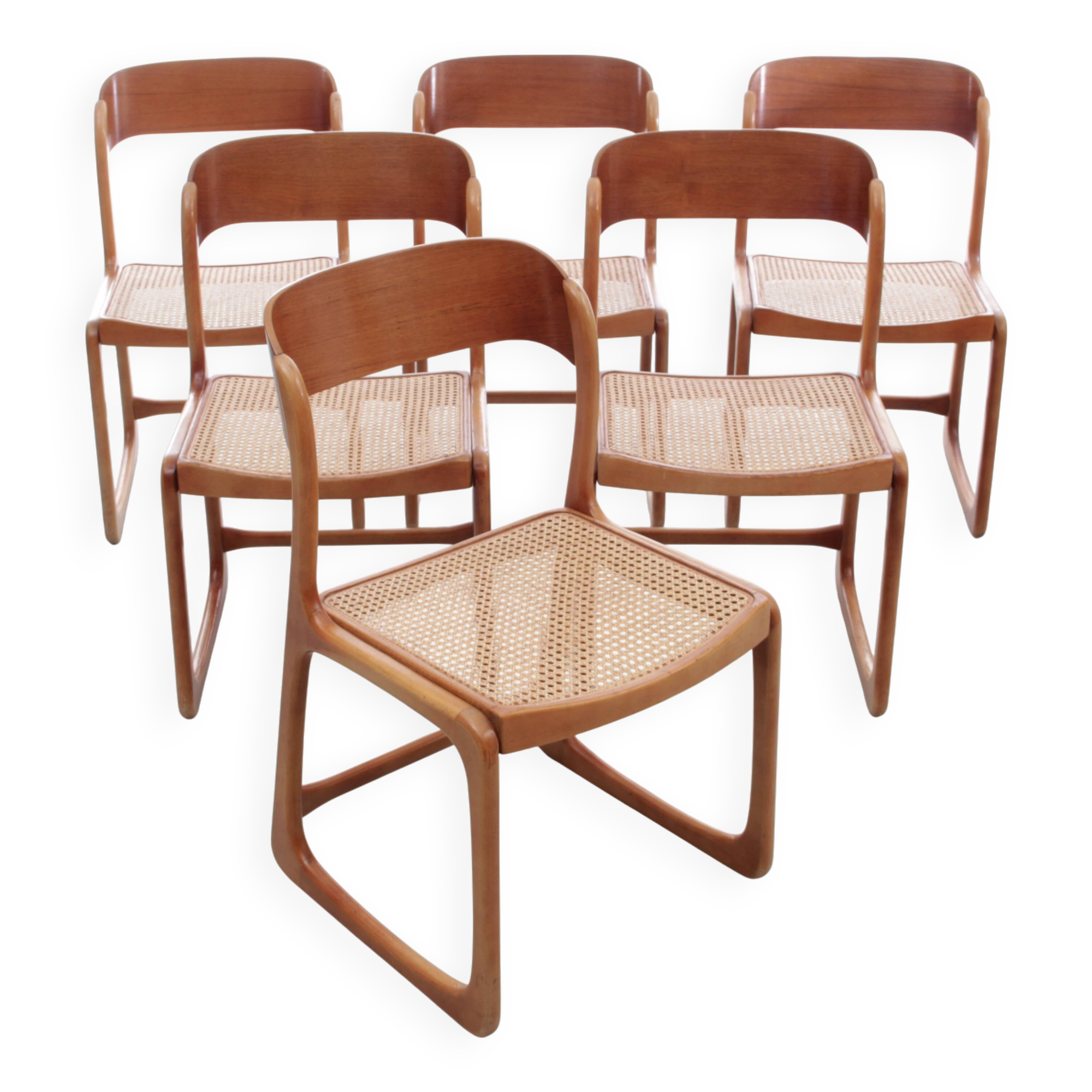 Set of 6 Baumann "Sledge / Sleigh" chairs