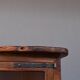 Argentier vitrine brutaliste forme libre en olivier