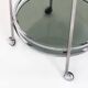 Vintage side table or serving table. Chrome metal and glass - Spain, 70s.