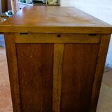 Art Nouveau oak desk and chair