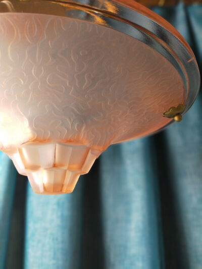 Suspension Art Deco pink basin