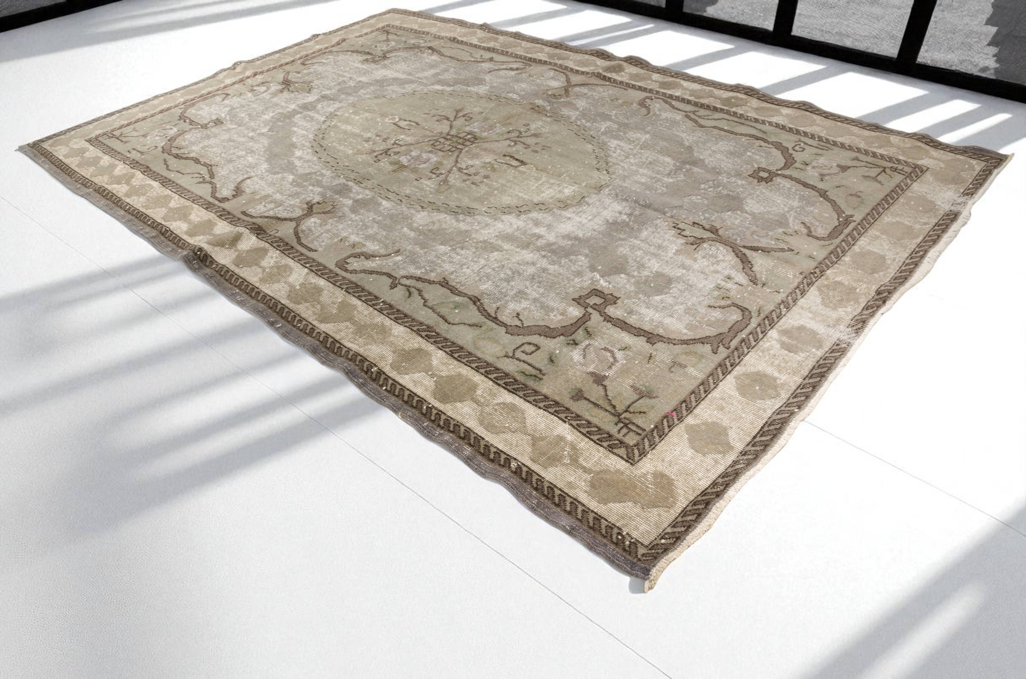 Handknotted Home Living Vintage Turkish Rug sku v-52