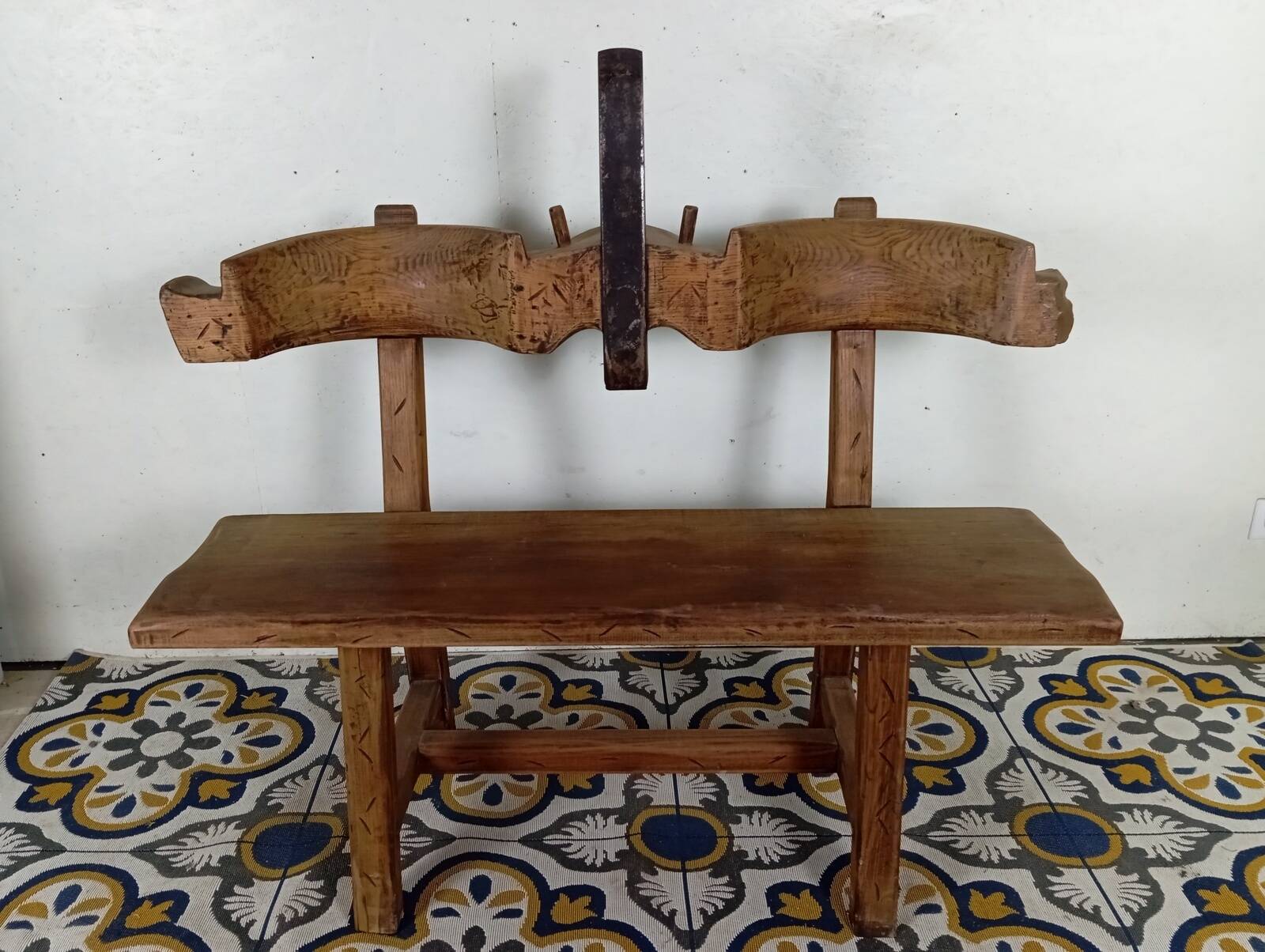 Brutalist bench bull's head file