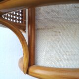 Vintage rattan and canning chandelier