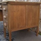 Minister's desk in solid raw oak from the 1930s