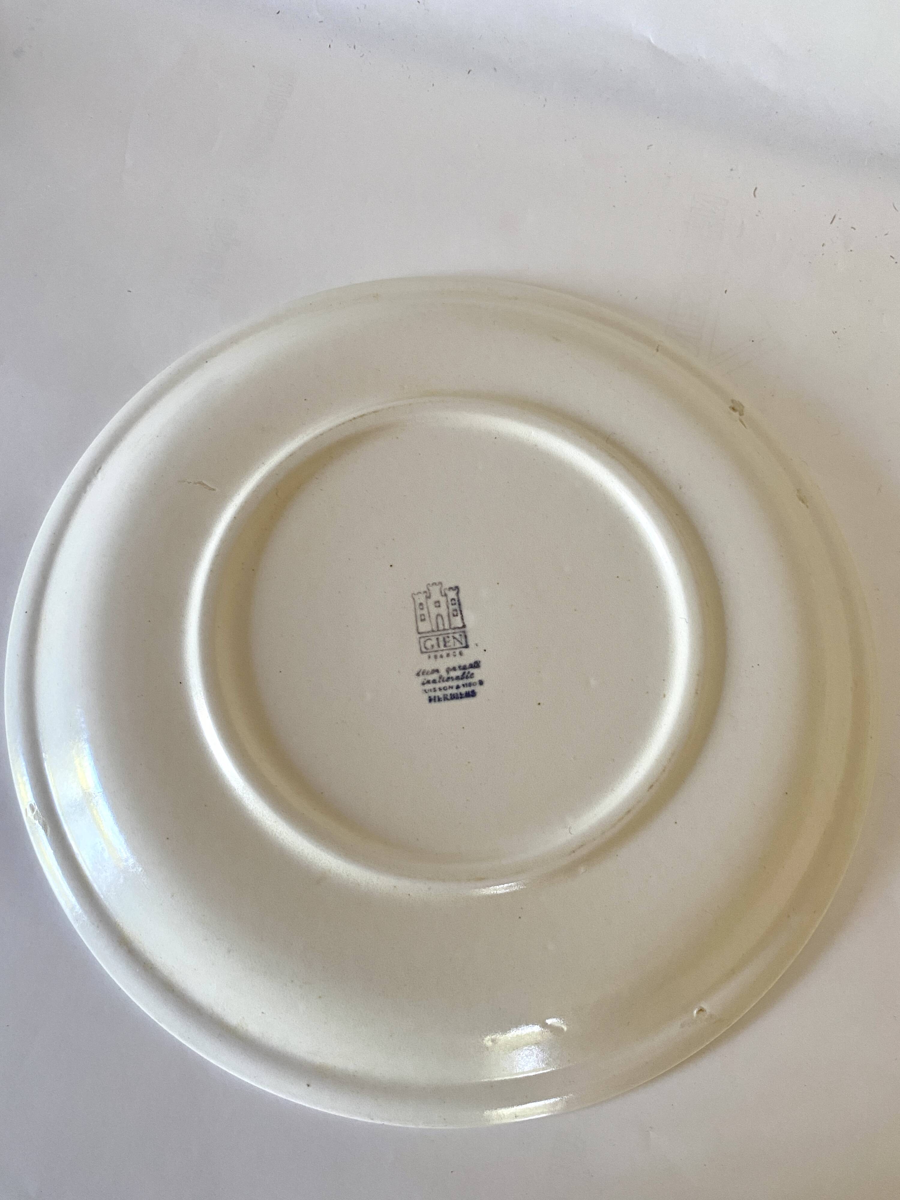 Plat céramique Gien « herbier » 29 cm