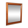 Italian walnut wood square mirror – elegant 1970s design