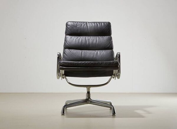 Fauteuil lounge Charles & Ray Eames EA216 Soft Pad pour Herman Miller 1969