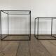 Black metal and glass tables sofa tip