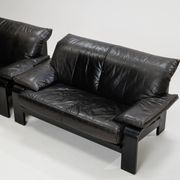 German postmodern brutalist lounge sofa by Rolf Benz for Musterring, 1990s, set of 2.
