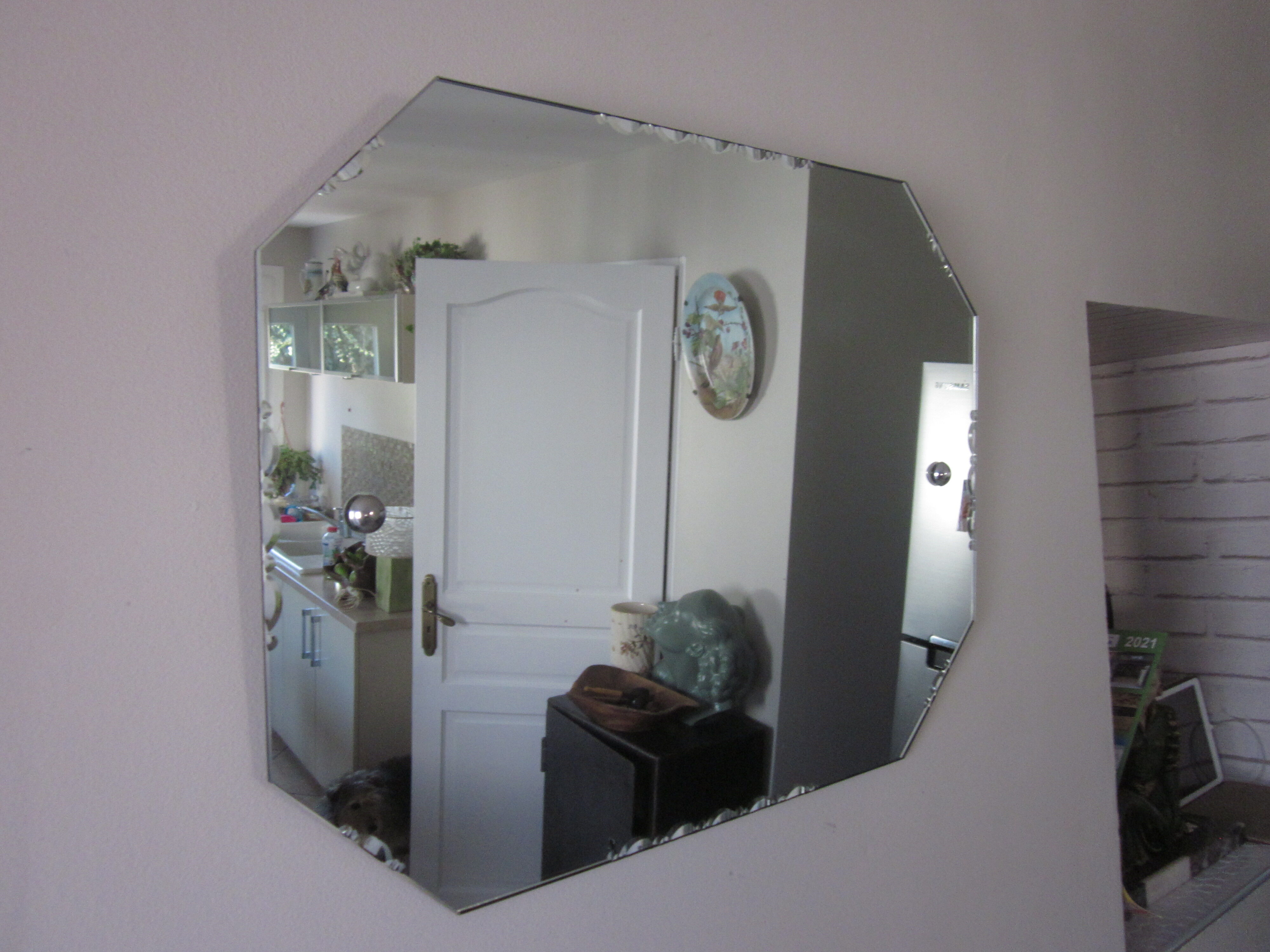 bevelled mirror from the 1960s 60x45cm