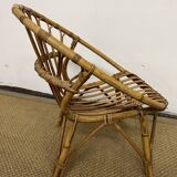 Children's rattan shell armchair