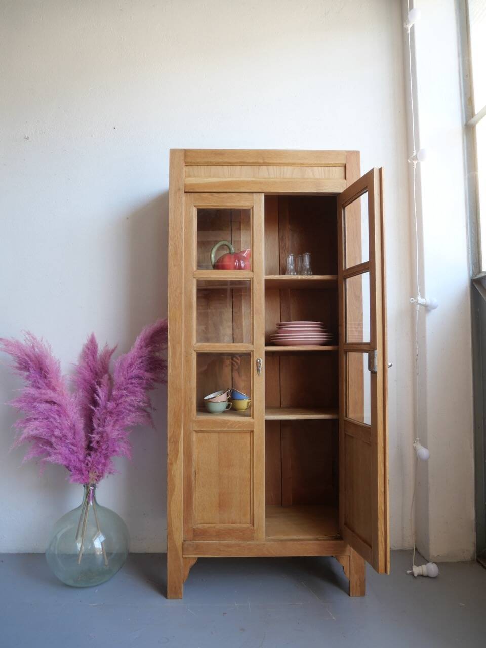 Renovated antique display cabinet