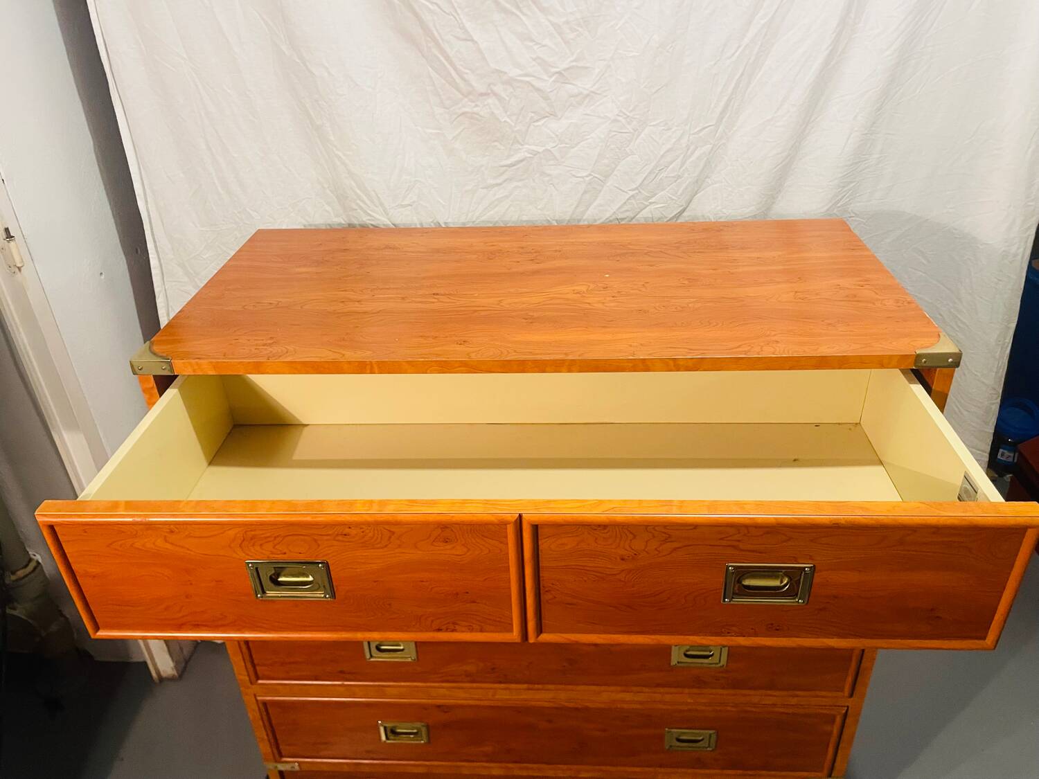 Marine chest of drawers Gautier 1991 furniture with brass handles