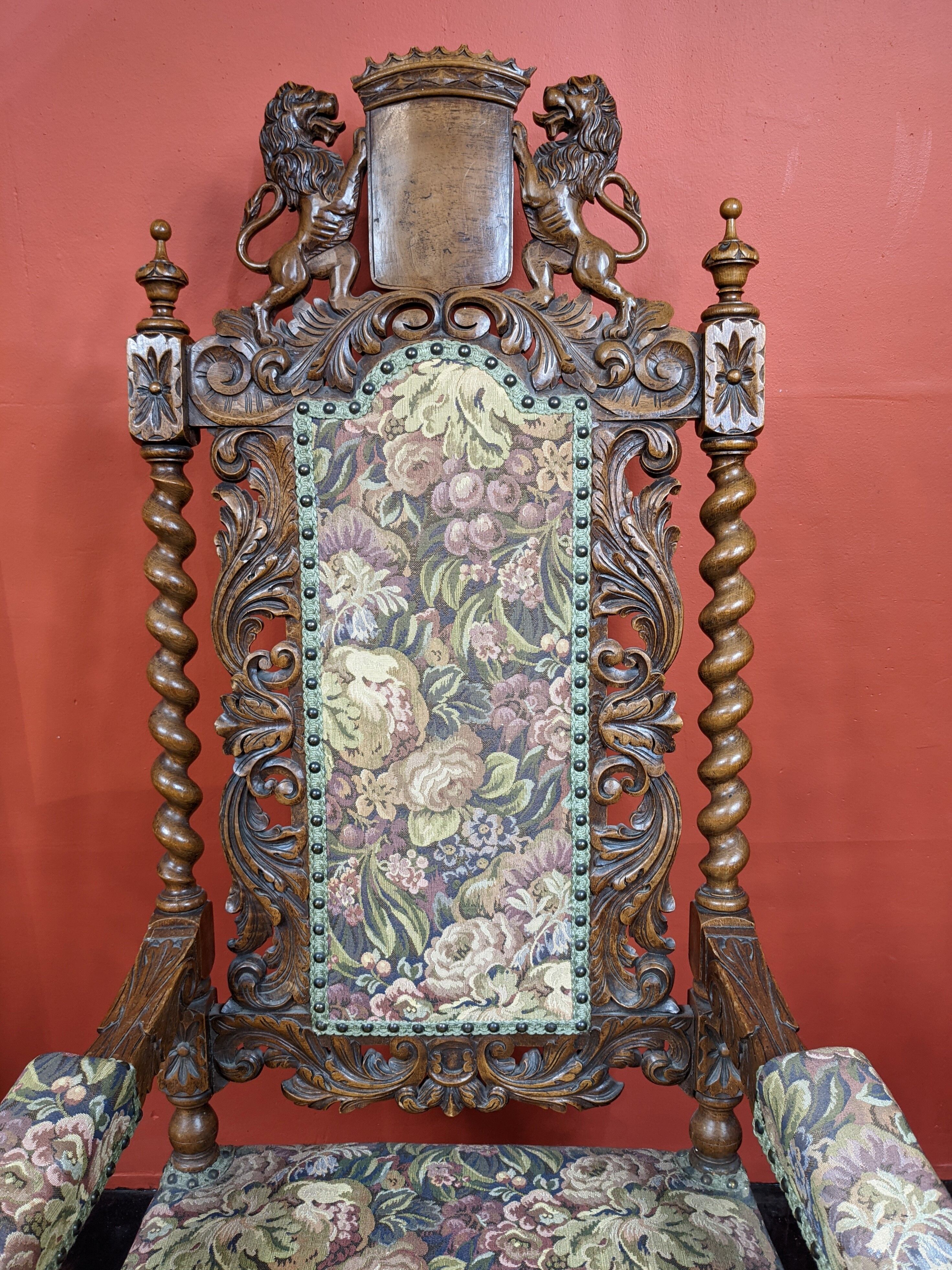 Neo-baroque armchair, circa 1880