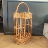 Rattan serving trolley