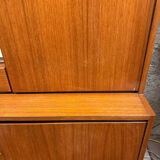 Vintage Scandinavian teak sideboard with compass feet from the 70s